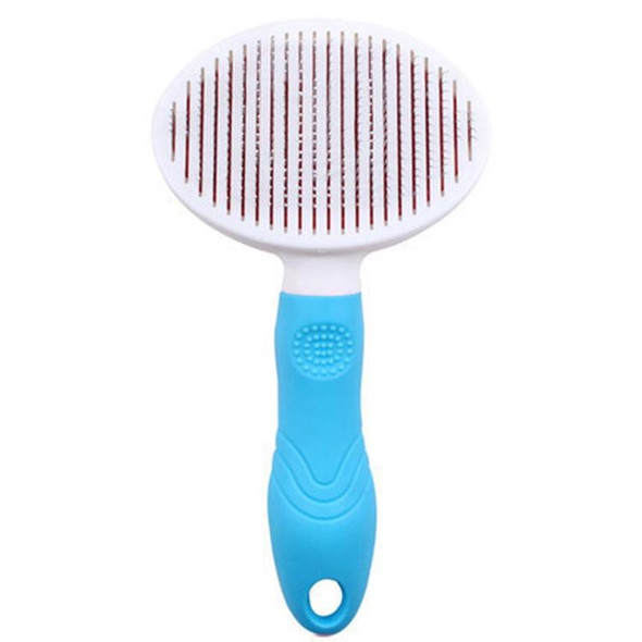 Pet Cat and Dog Hair Removal Beauty Modeling Comb Automatic Hair Loss Self-cleaning Needle Comb(Green)