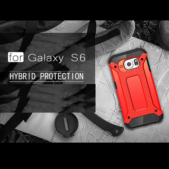 For Galaxy S6 / G920 Tough Armor TPU + PC Combination Case (Red)