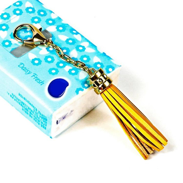 LS01 Tassel Zinc Alloy Keychain Car Hanging Bag Pendant (Yellow)