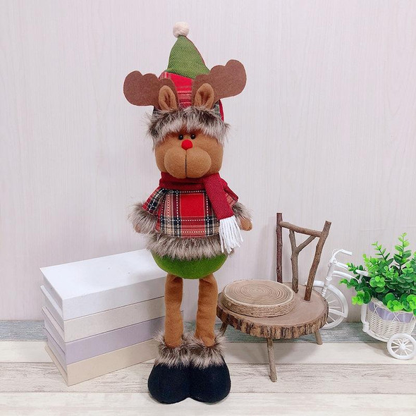 Christmas Decoration Ornaments Christmas Party Decoration Retractable Doll(Elk)