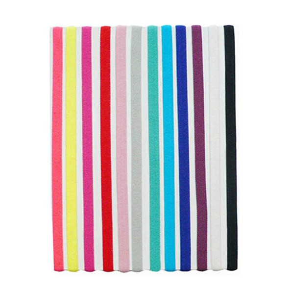 10 PCS Elastic Rope Candy Color Sports Yoga Hair Band Headband Sweat Band(Black)