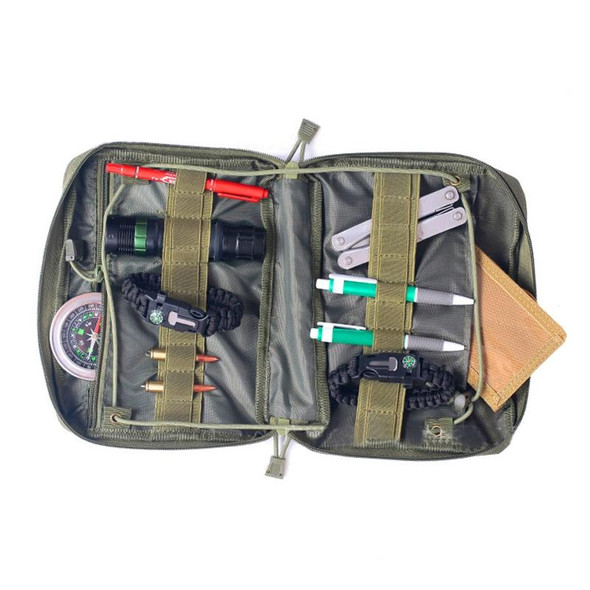 Outdoor Camping Multifunctional Storage Bag Hiking Equipment Organizer(ArmyGreen)