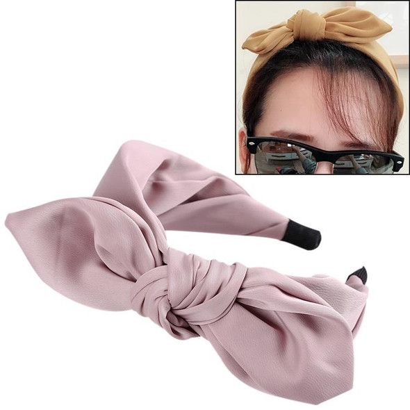 Rabbit Ears Cloth Bow Headband Girls Hair Hoop Bands Accessories(Pink)