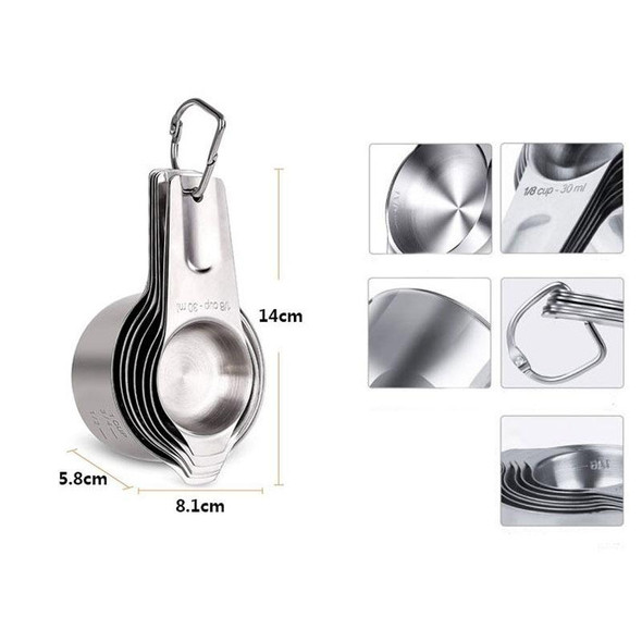 7 in 1 304 Stainless Steel Measuring Cup Set Baking Tools