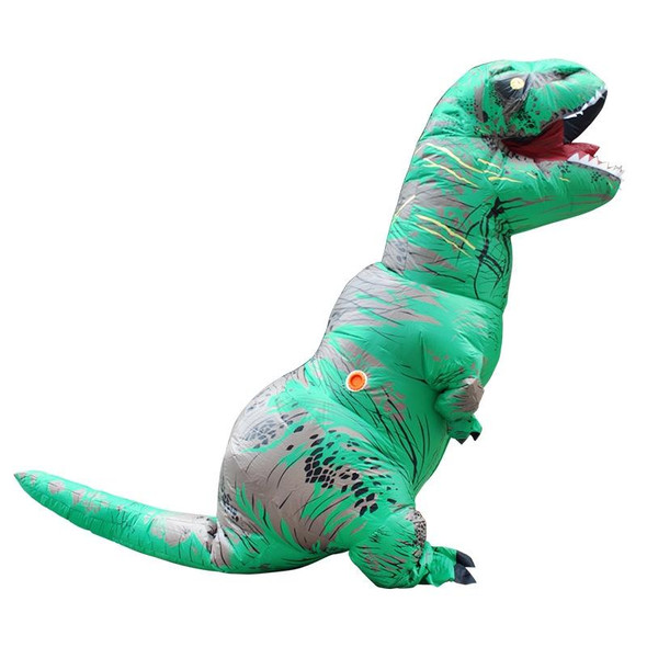 Inflatable Dinosaur Adult Costume Halloween Inflated Dragon Costumes Party Carnival Costume for Women Men(Green)