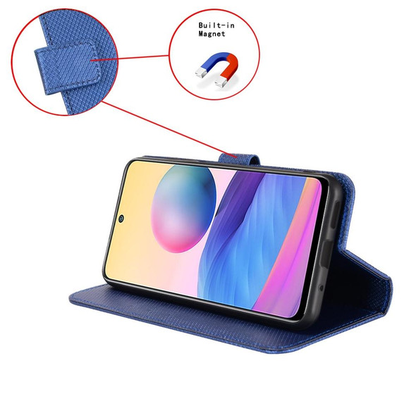 For Wiko Power U20 / U10 Diamond Texture Leather Phone Case(Blue)