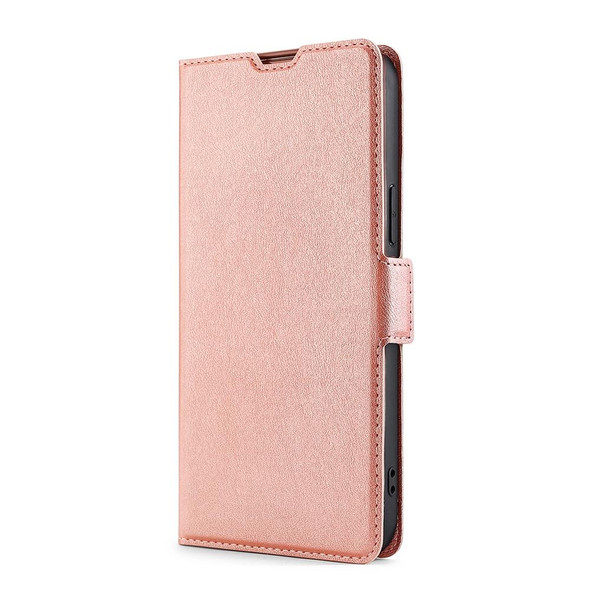 For Honor X8 5G/X6 Ultra-thin Voltage Side Buckle Horizontal Flip Leatherette Phone Case(Rose Gold)