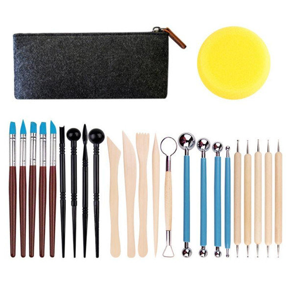 25 PCS/Set Carved Knife Silicone Pen Clay Pottery Tool Kit