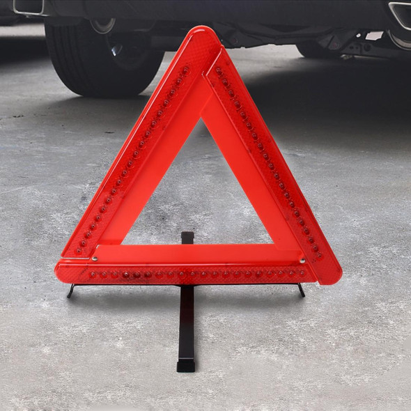 Practical Car Triangle Emergency Warning Sign Foldtable Reflective Safety Roadside Lighting Stop Sign Tripod Warning Tripod