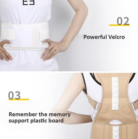 Adult Back Posture Correction Belt Kyphosis Correction Body Restraint Belt, Specification: S(Complexion)