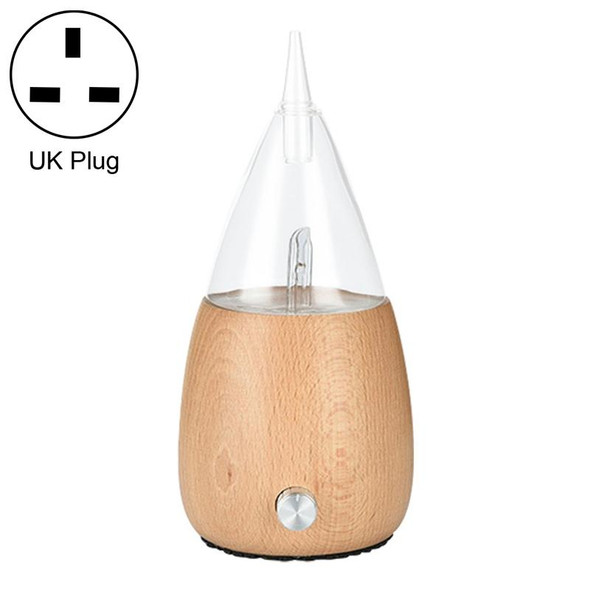 Waterless Diffuser Essential Oil Spray Wood Glass Aromatherapy Air Humidifier, Plug Type:UK Plug(Light Wood Grain)