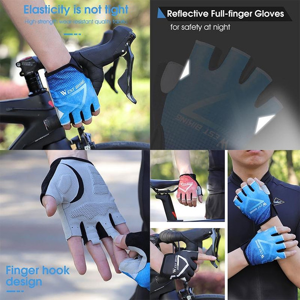 WEST BIKING YP0211215 Riding Gloves Summer Half Finger Breathable Outdoor Cycling Gloves, Size: XL(Black)