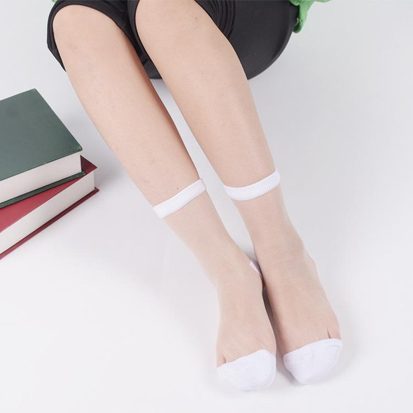 10 Pairs Sexy Lace Mesh Fiber Transparent Stretch Socks(horizontal black bare socks)