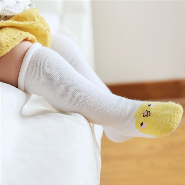 Autumn And Winter Baby Thigh Socks Curling Loose Mouth Children Cartoon Non-Slip Toddler Socks, Size:S(Blue Cat)