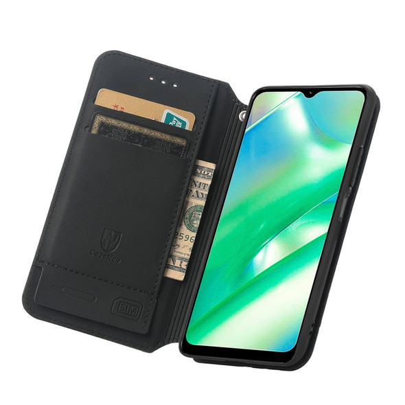 For Realme C33 CaseNeo Colorful Magnetic Leatherette Phone Case(Emerald)