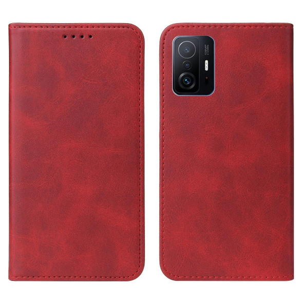 For Xiaomi 11T / 11T Pro Magnetic Closure Leather Phone Case(Red)