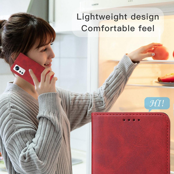 For Xiaomi 12S Magnetic Closure Leather Phone Case(Red)