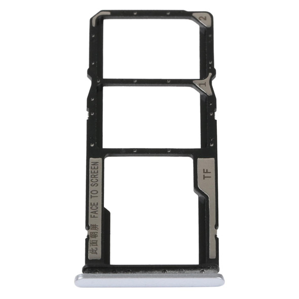 SIM Card Tray + SIM Card Tray + Micro SD Card Tray For Xiaomi Redmi 10A (Silver)