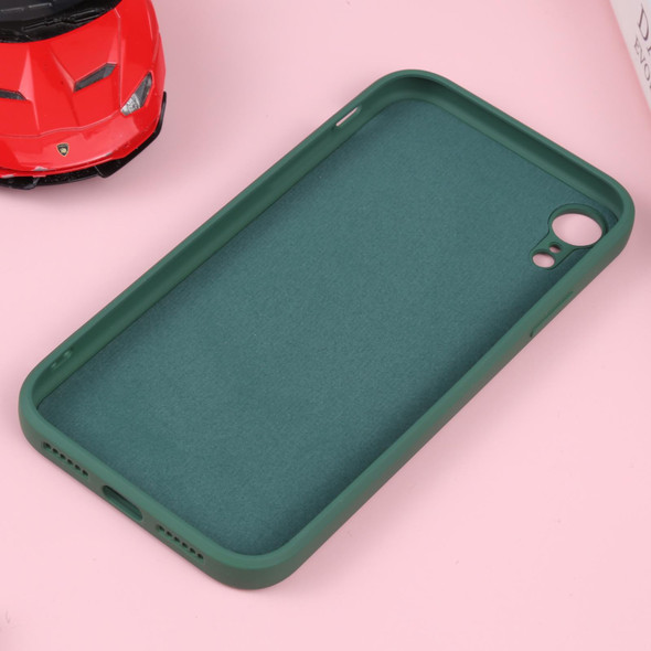 For iPhone XR Liquid Silicone Full Coverage Shockproof Magsafe Phone Case(Deep Green)