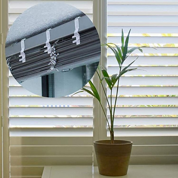 2 Sets 2.0 Inch Venetian blinds Baffle Sequins Lacing Film(White)