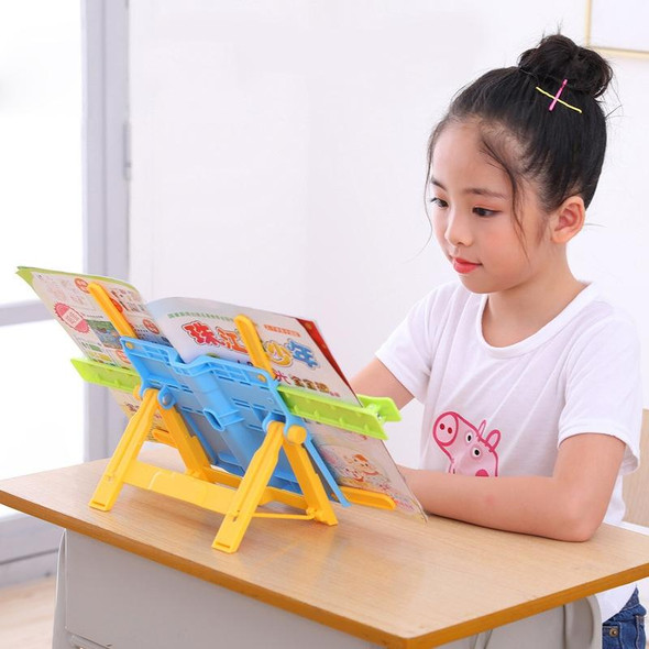 2 PCS Creative Folding Bookshelf Upgraded Portable Folding Student Book Stand Book Holder(Blue)