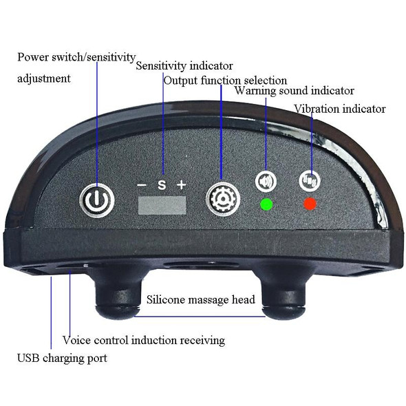 Rechargeable Waterproof Intelligent Identification Automatic Lock Bark Stop(Green)