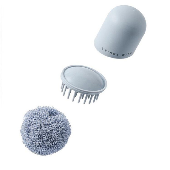 Polyester Cleaning Ball Household Handle Cleaning Brush Kitchen Short Handle Dishwashing Pot Brush, Color:White