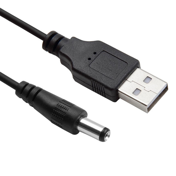 1.5m USB to DC 5.5mm Power Spring Coiled Cable