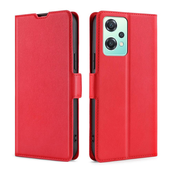 For OPPO K10x 5G Ultra-thin Voltage Side Buckle Horizontal Flip Leatherette Phone Case(Red)