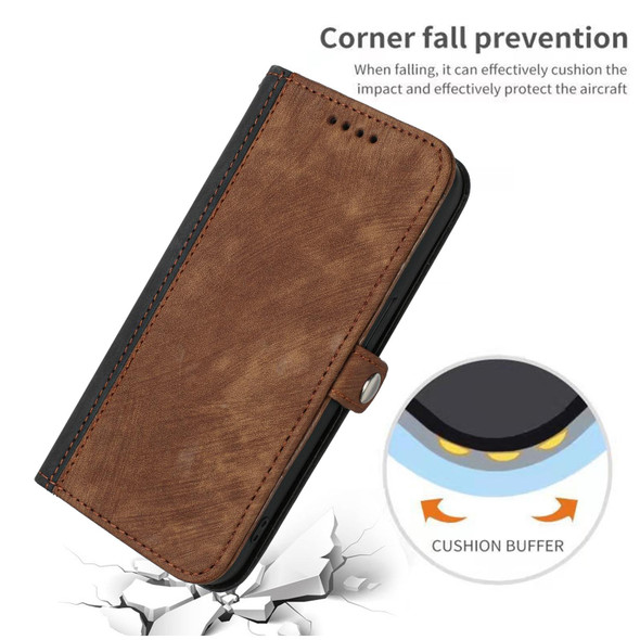 For Xiaomi Redmi Note 9 4G / 10X 4G Side Buckle Double Fold Hand Strap Leather Phone Case(Brown)