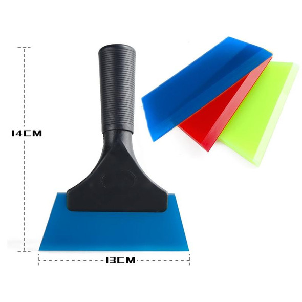 Plastic Bull Bar Film Squeegee Car Glass Cleaning Tools(Red With Handle)