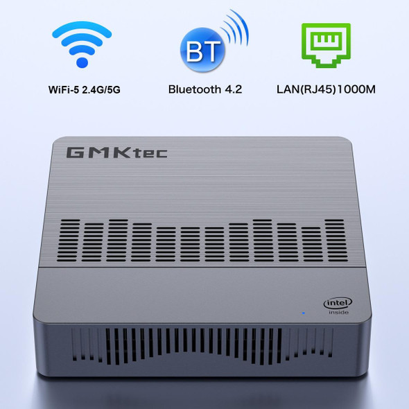 GMK KB8 Windows 11 Home Mini PC, 6GB+128GB, Intel Gemini Lake N4100 Quad Core, Support WiFi & BT(US Plug)