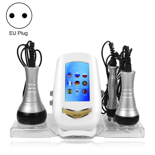 3-in-1 40K Ultrasonic Fat Blasting Device  Radio Frequency Beauty Device Plastic Handle(EU Plug)