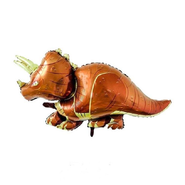 2 PCS Dinosaur Modeling Aluminum Foil Balloon Children Birthday Decoration Party Supplies Toy, Size:Large, Style:Horned Dragon