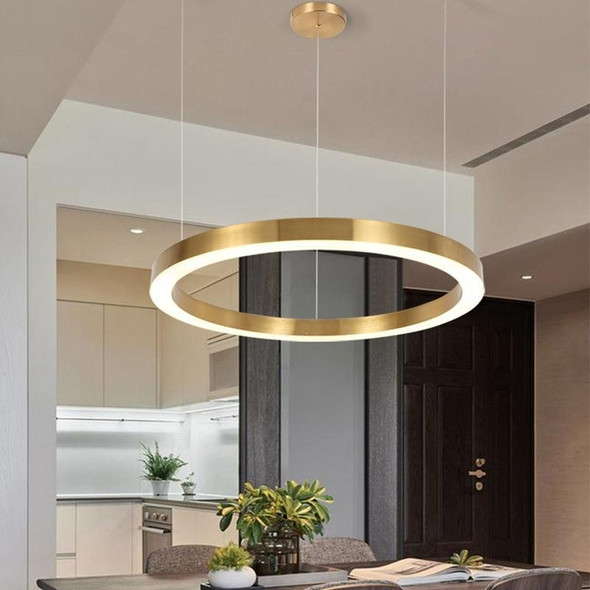 24W Simple Modern Atmosphere Home Creative Personality Living Room Restaurant Hall Ring Chandelier, Diameter: 40cm