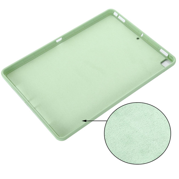 Solid Color Liquid Silicone Dropproof Full Coverage Protective Case For iPad 10.2 2019 / 10.2 2020 / 10.2 2021 / Pro 10.5 2017 / Air 10.5 2019(Green)