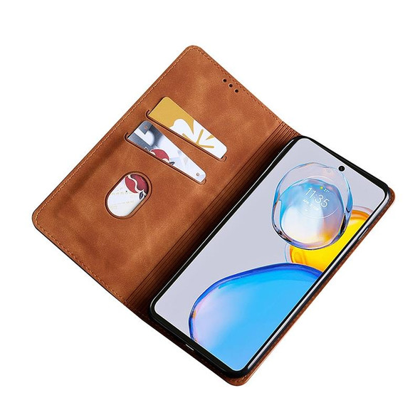 For vivo V25 5G/V25e 5G Skin Feel Magnetic Horizontal Flip Leather Phone Case(Light Brown)