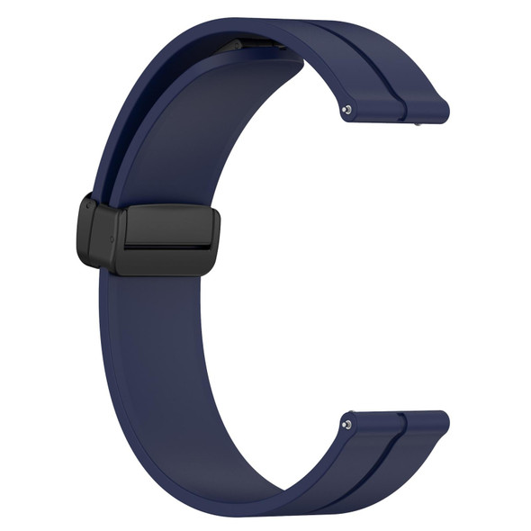 For Samsung Galaxy Watch Active2 44mm 20mm Solid Color Magnetic Clasp Silicone Watch Band(Midnight Blue)