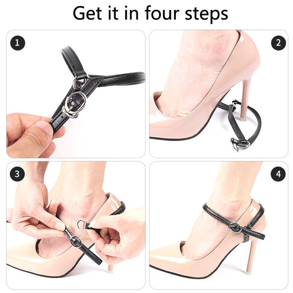 3 Pairs High Heels Prevent Heel Drop Shoe Strap(Nude  Color)