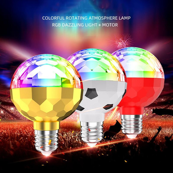 ZQMQD-001 6 LEDs Colorful Rotating Light Magic Ball Atmosphere Light, Spec: Gold