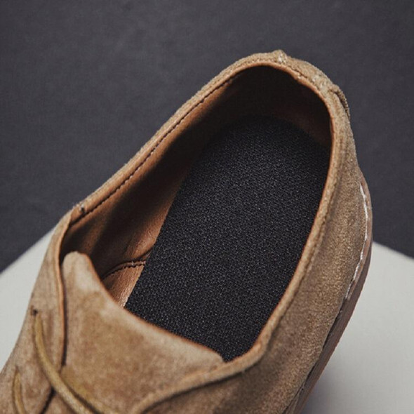 British Style Casual Shoes Suede Oxford Leatherette Men Shoes, Size:41(Khaki)