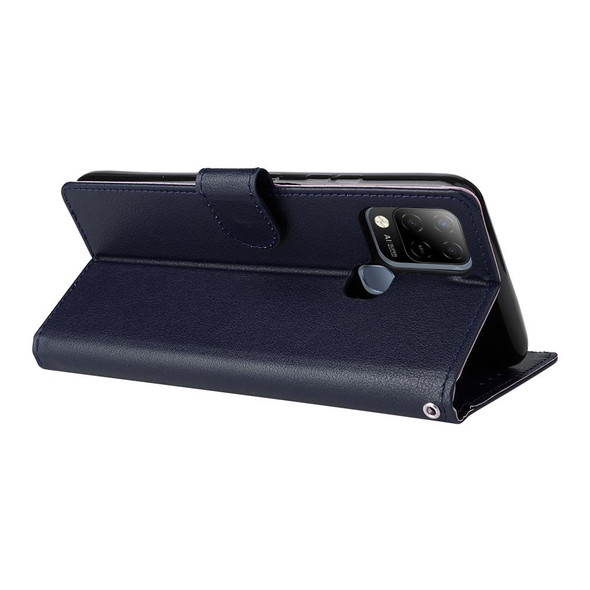 For Infinix Hot 10s Multifunctional Horizontal Flip Leatherette Case with Three Card Slot(Navy Blue)