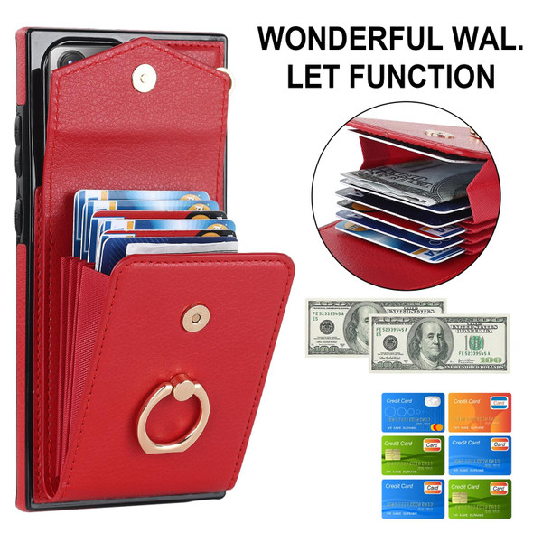 For Samsung Galaxy Note20 Anti-theft RFID Card Slot Phone Case(Red)