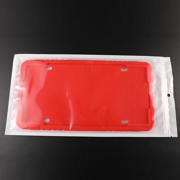 2 Sets Waterproof Rustproof Non-damaging Car Paint Silicone License Plate Frame, Specification: US Red