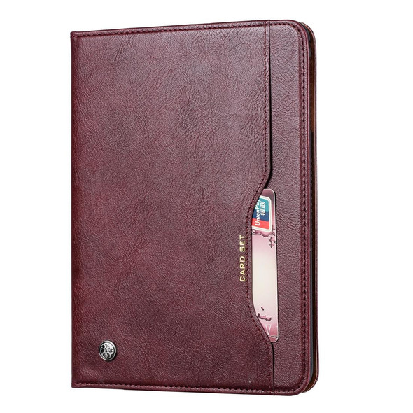 Knead Skin Texture Horizontal Flip Leather Case for iPad Air 2019 10.5 inch, with Photo Frame & Holder & Card Slots & Wallet & Pen Slot (Wine Red)