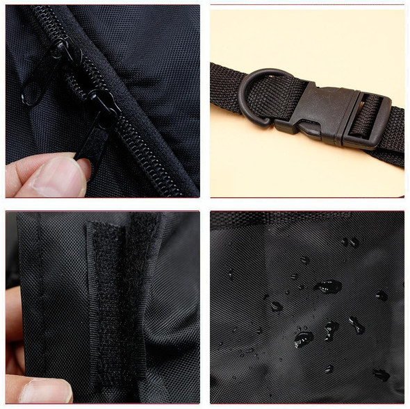 600D Waterproof Cloth Double Zipper 8 Buckle Roof Bag Luggage Bag,Style: Roof Bag+Non-slip Mat