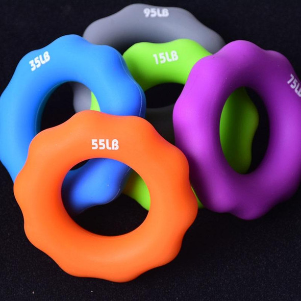 2 PCS Silicone Finger Marks Grip Device Finger Exercise Grip Ring, Specification: 95LB (Gray)
