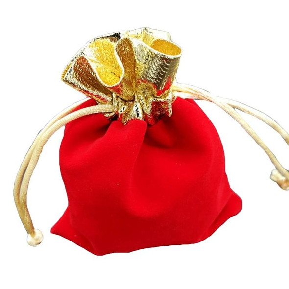 10 PCS Velvet Bag Jewelry Storage Bag Christmas New Year Holiday Blessing Bag, Size:7x9cm(Red)