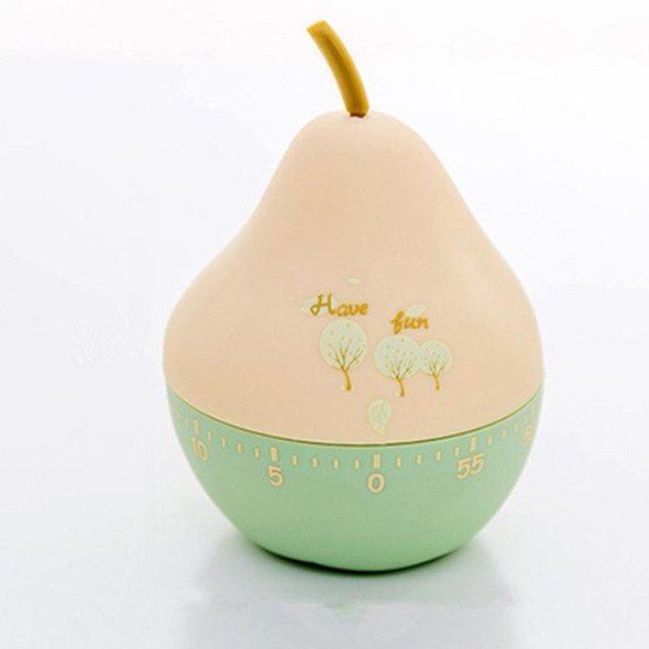 Creative Cartoon Fruit Shape Multi-Function Rotary Timer Learning Work Efficiency Time Manager(Pear)