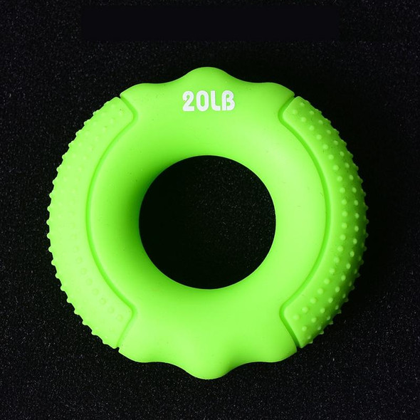 2 PCS Silicone Gripper Finger Exercise Grip Ring, Specification: 20LB (Dot Green)